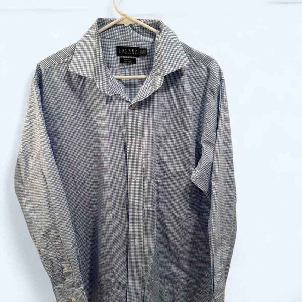 Ralph Lauren blue gingham button down shirt #preppy #gifting